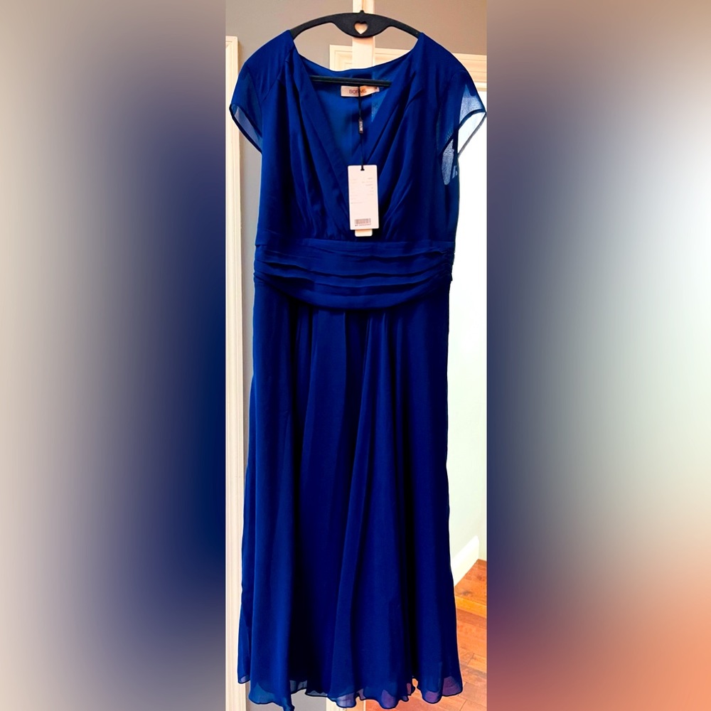 Brand new blue midi dress never worn to wear for special occasion.